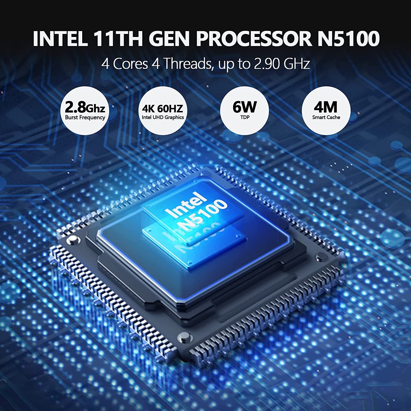 Aero 5 Lite N5100（Intel Celeron N5100 -up to 2.8GHz）Fanless Desktop PC