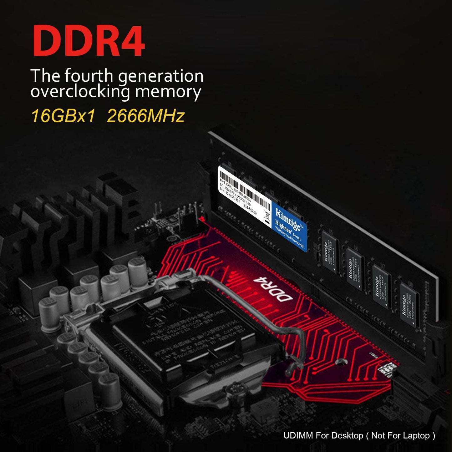 Accessory Service-DDR4 8G/16GB 2666MHz UDIMM 288 Pin PC Computer Desktop Memory Unbuffered Non-ECC Module Ram Upgrade PC4-21300 CL19 1.2V